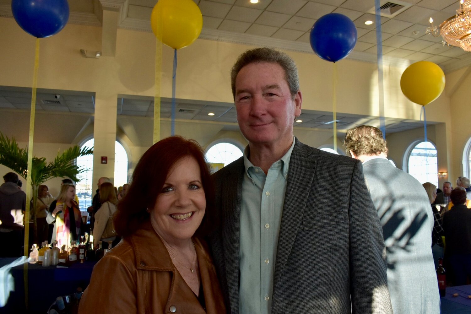 Colleen and John Valdini, the mayor of Brightwaters, were among the many smiling faces at the event.
